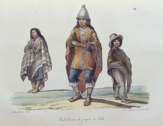 Costume del popolo del Cile, da Voyage Pittoresque Autour du Monde, pubblicato nel 1822
